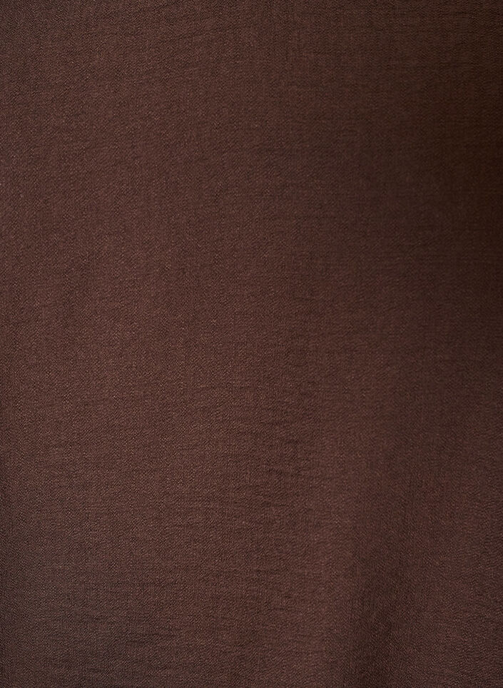Viscose blouse met V-hals en ballonvormig silhouet, Bruin, Packshot image number 2