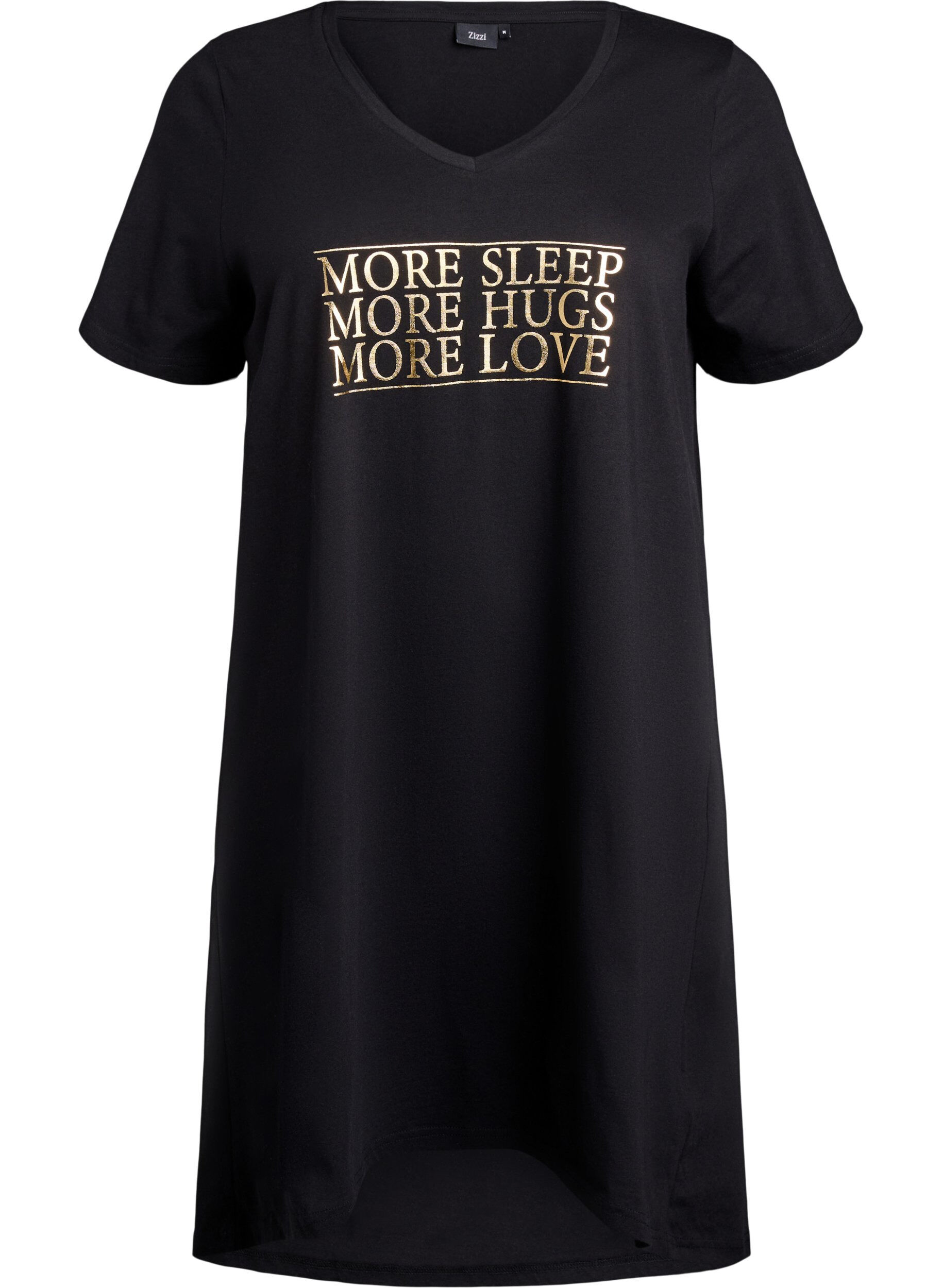 Nachtjapon van biologisch katoen met V-hals