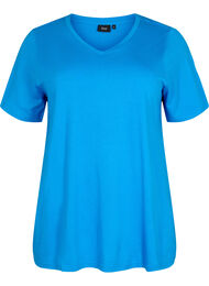 T-shirt met korte mouwen en a-vorm, French Blue