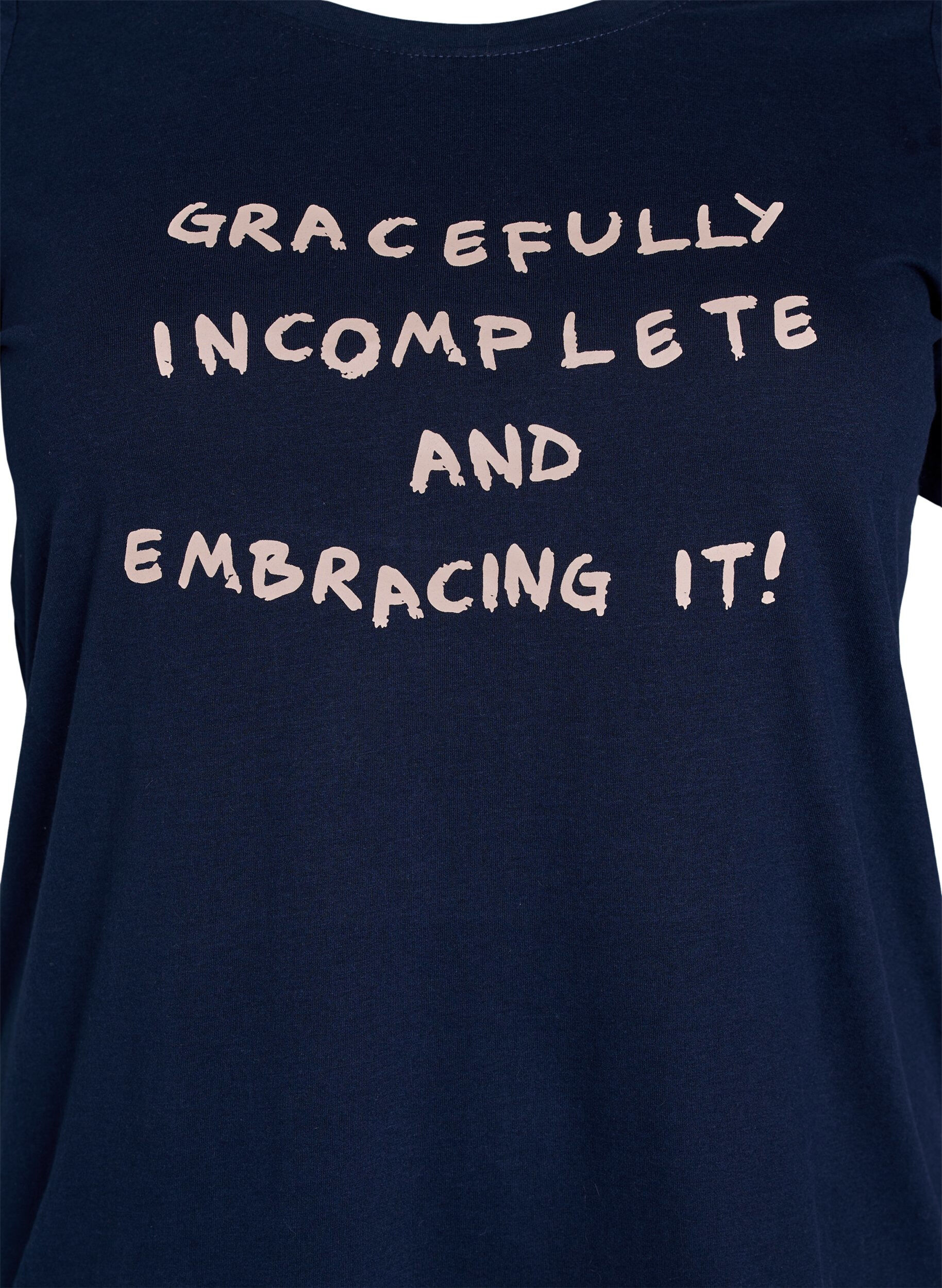 Zizzi FLASH - T-shirt met motief, Blauw, Packshot image number 2