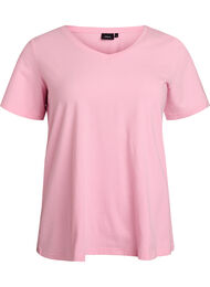 Effen basic katoenen T-shirt, Roze