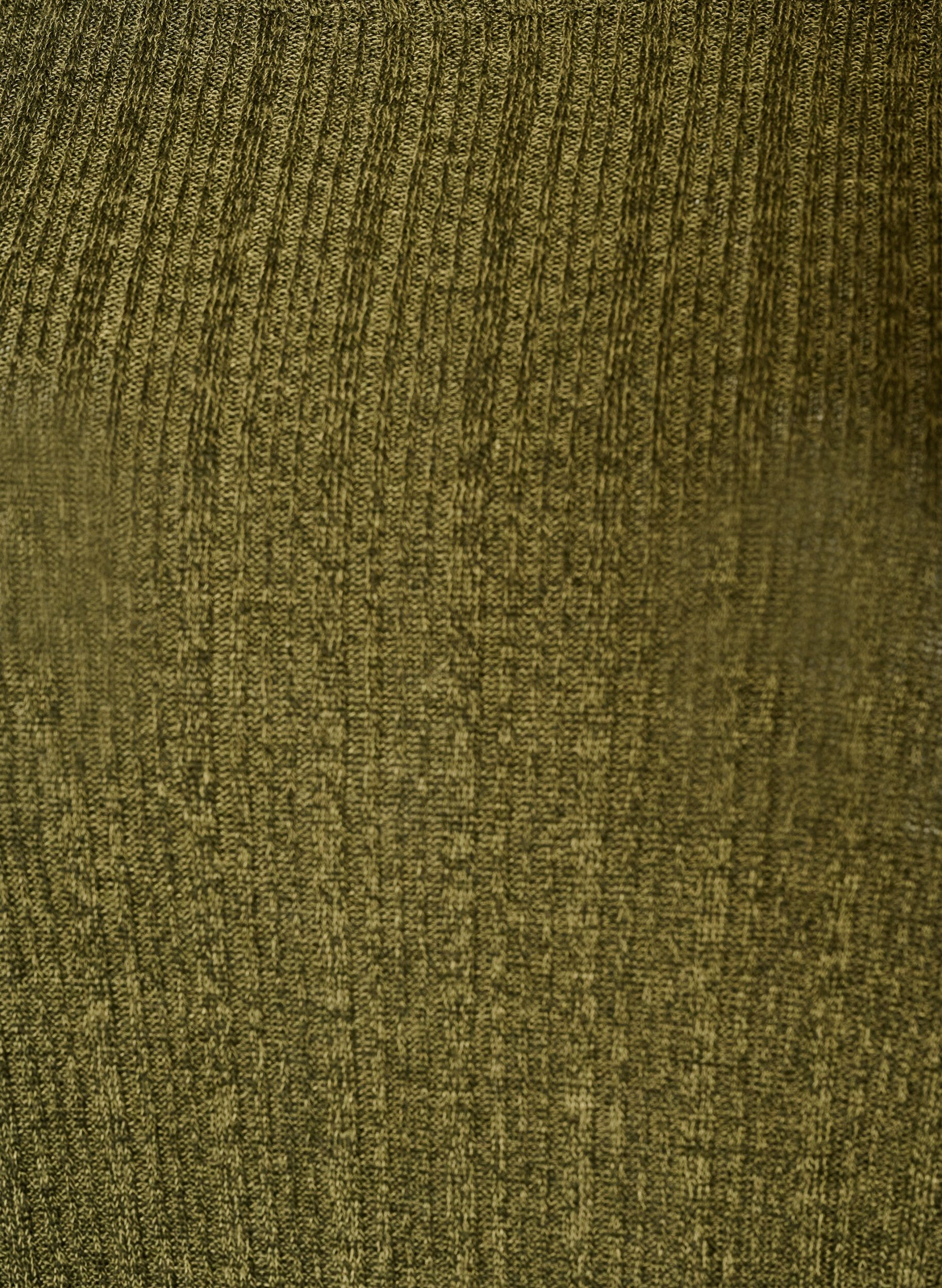 ZizziJersey blouse met geribde structuur en lange mouwen, Groen, Packshot image number 2