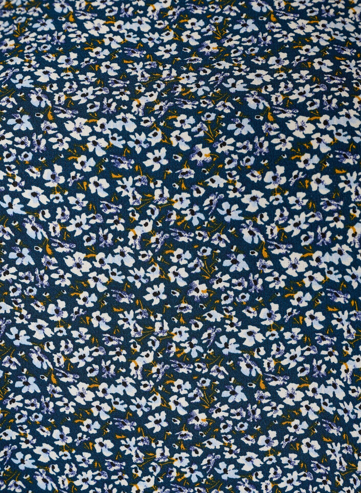 Jurk met print en korte mouwen, Blauw, Packshot image number 2