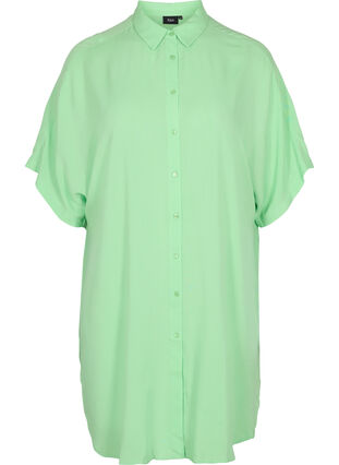 Lange viscose blouse met 2/4 mouwen, Summer Green, Packshot image number 0