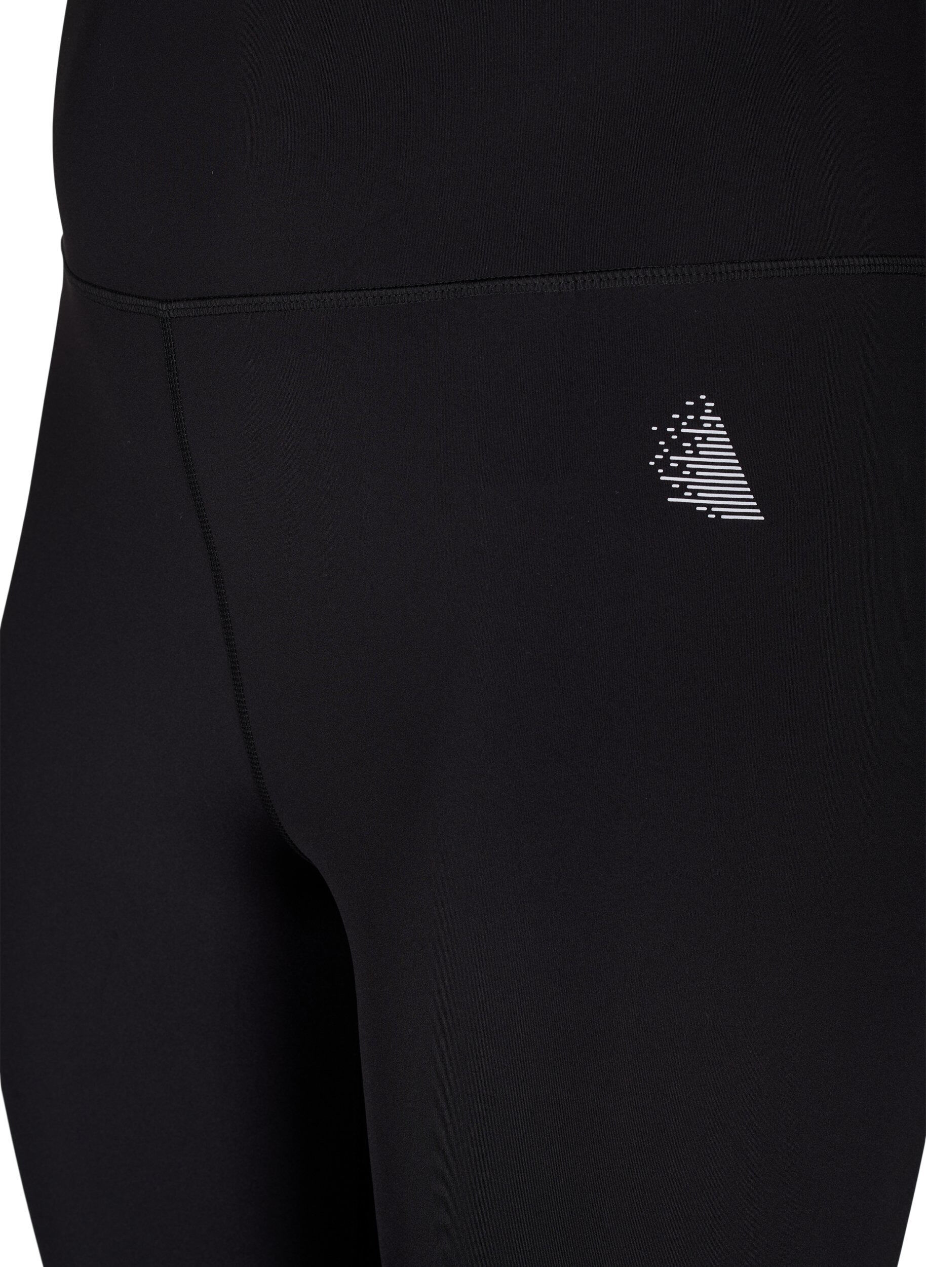 Zizzi CORE, SUPER TENSION TIGHTS - 3/4 sportlegging met zakje, Black, Packshot image number 2