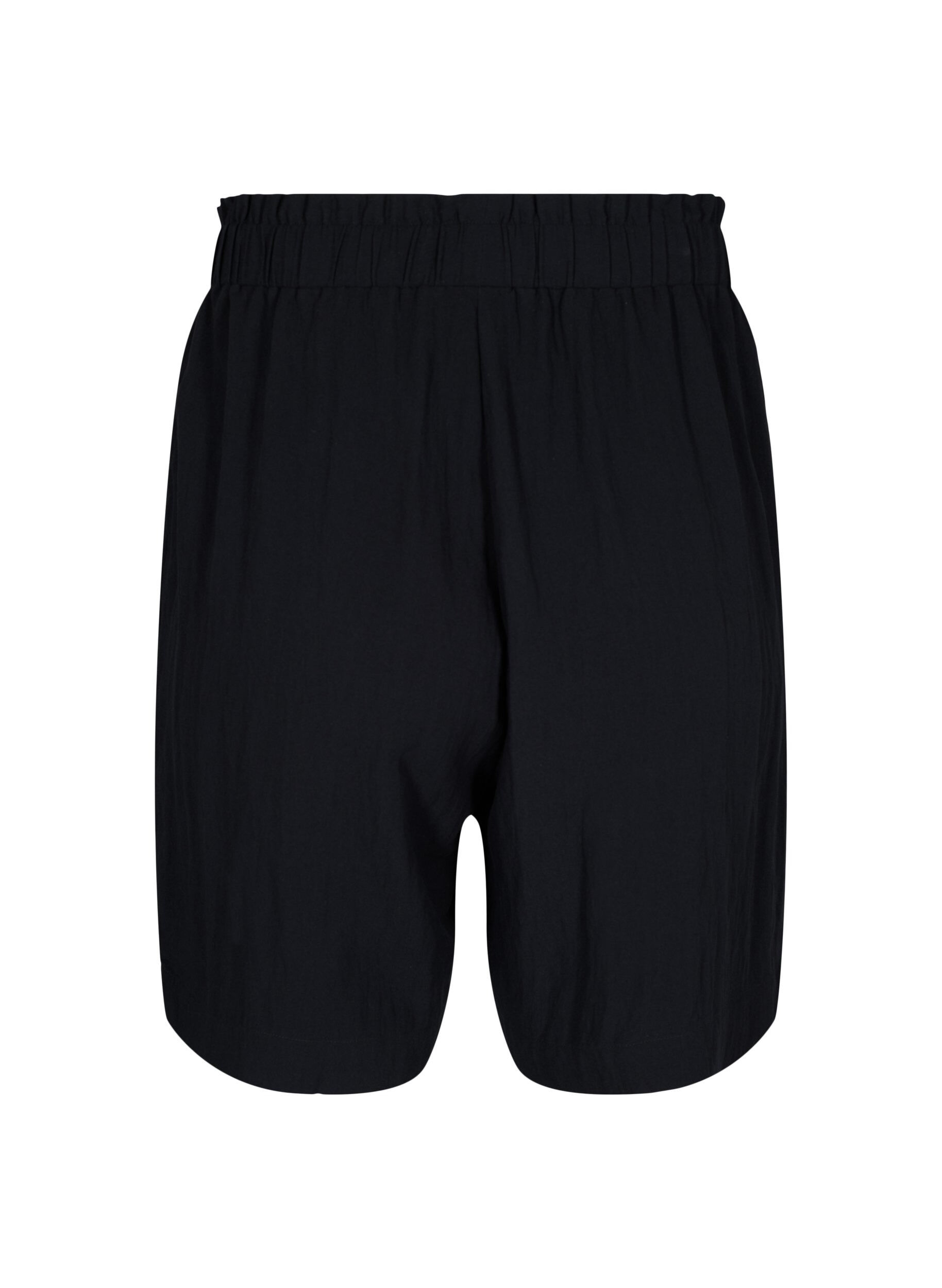 Zizzi Losse shorts van viscose, Black, Packshot image number 1