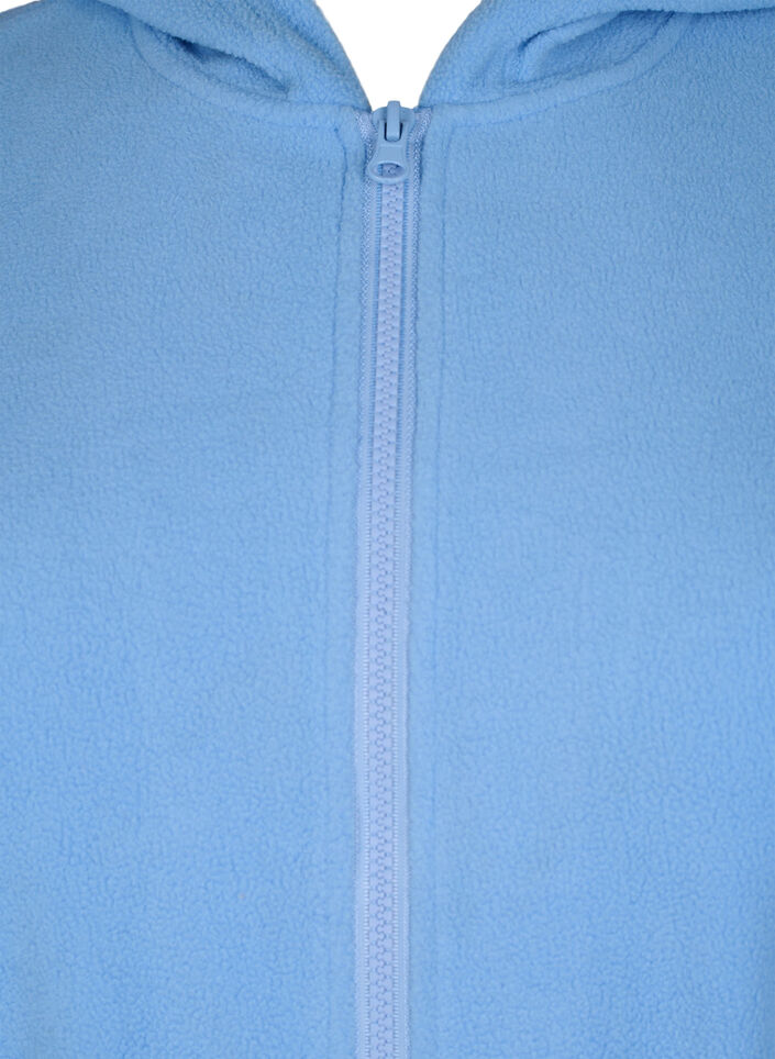 Badjas met rits en capuchon, Blauw, Packshot image number 2