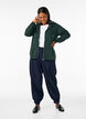 Sweatshirt met capuchon, ritssluiting en zakken, Groen, Model image number 1