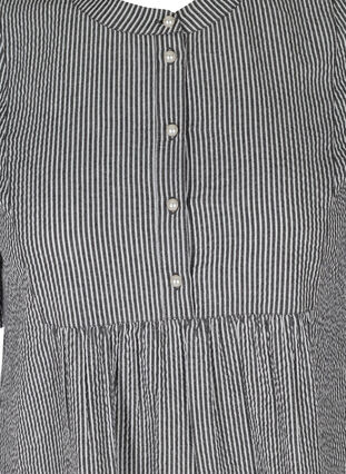 Katoenen tuniek met gestreept print, Black Stripe, Packshot image number 2