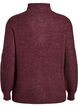 Gebreide trui met hoge hals en rits, Rood, Packshot image number 1