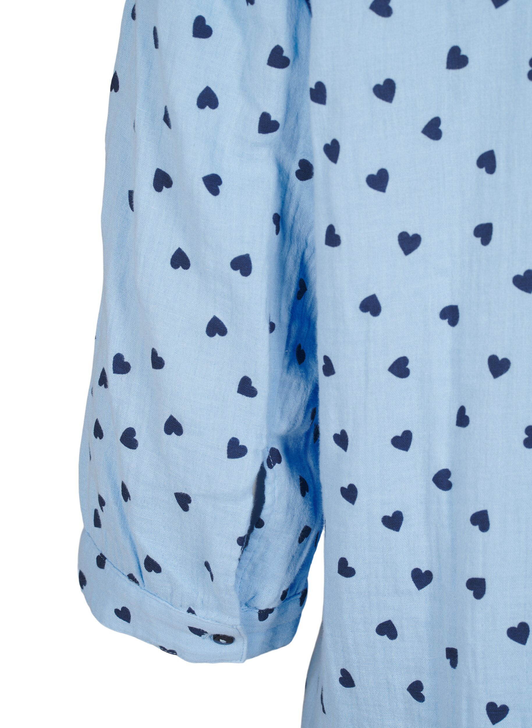 Zizzi Shirtblouse met 3/4 mouwen, Blauw, Packshot image number 3