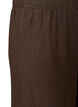 Wijde linnen en viscose broek, Bruin, Packshot image number 2
