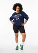 Sportief sweatshirt met print, Blauw, Model image number 1