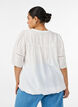 Viscose blouse met plooien en balloneffect, Vanille, Model image number 2