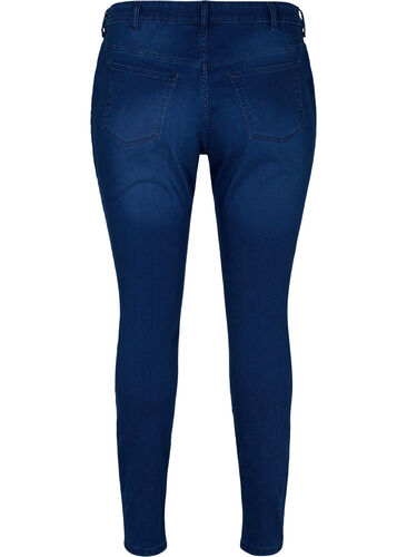 Super slim Amy jeans met elastiek in de taille, Dark blue, Packshot image number 1