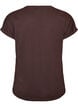 T-shirt met decoratieve print aan de voorkant, Bruin, Packshot image number 1