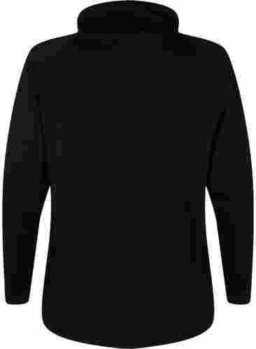 Sweatshirt met hoge kraag, Black, Packshot image number 1