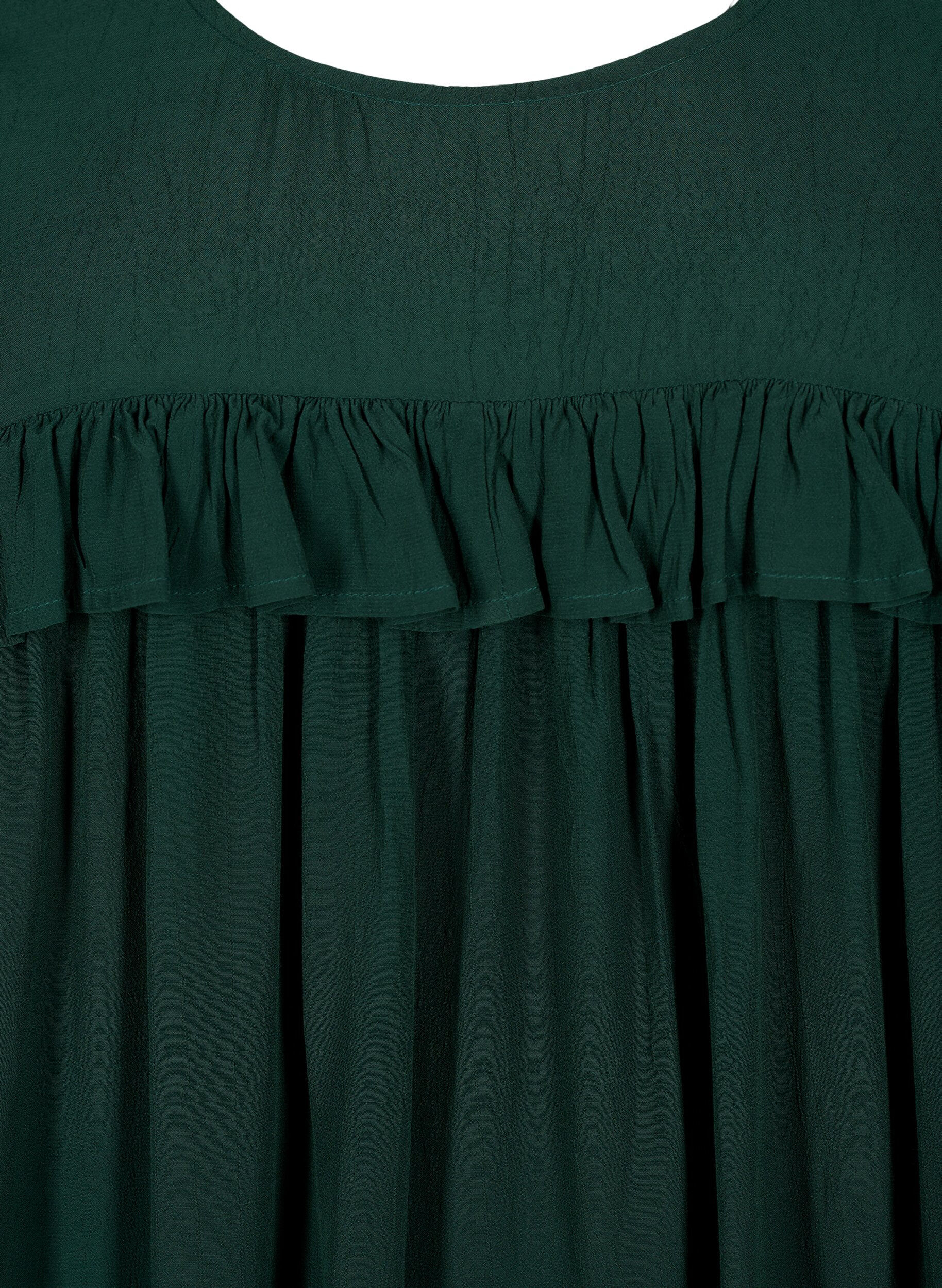 Zizzi Tuniek van viscose met ruches, Scarab, Packshot image number 2