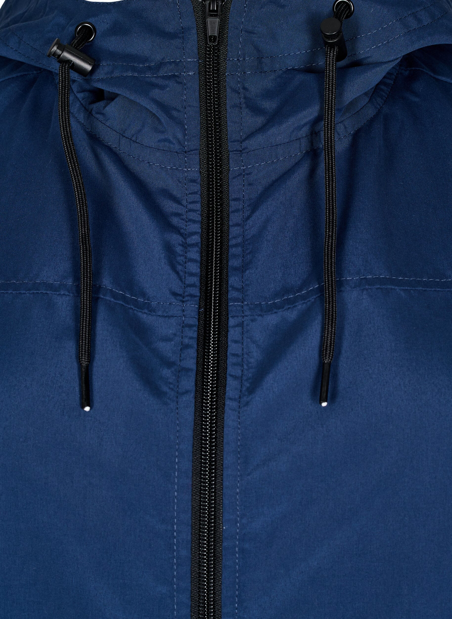 Zizzi FLASH - Lichtgewicht parka met een capuchon, Blauw, Packshot image number 2