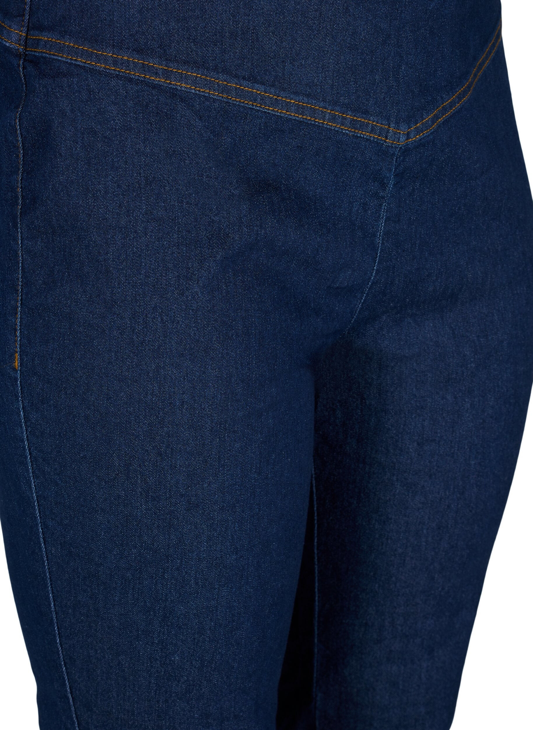 Zizzi Effen katoenen jegging met stretch, Dark blue, Packshot image number 2