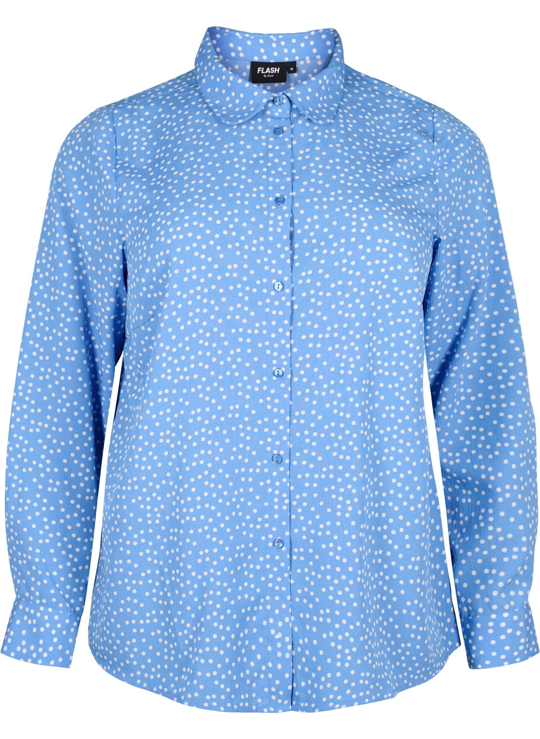 Zizzi FLASH - Shirt met stippen, Marina White Dot, Packshot image number 0