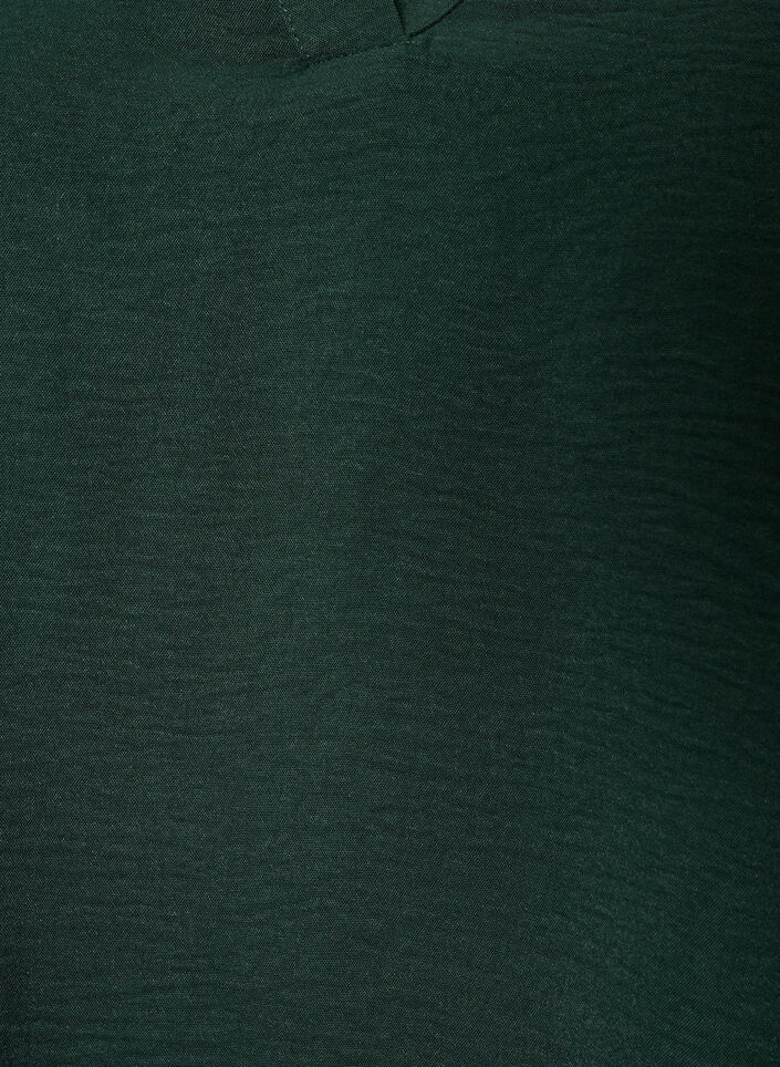 Blouse met smockmanchetten en V-hals, Groen, Packshot image number 2