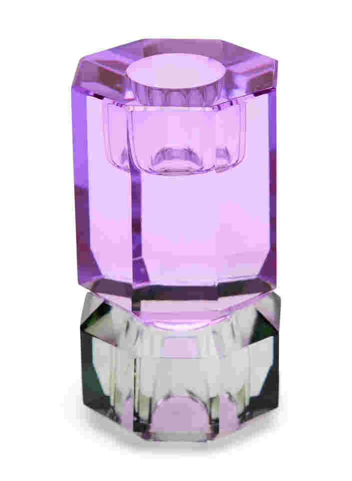 Kristallen kandelaar, Olive/Violet, Packshot