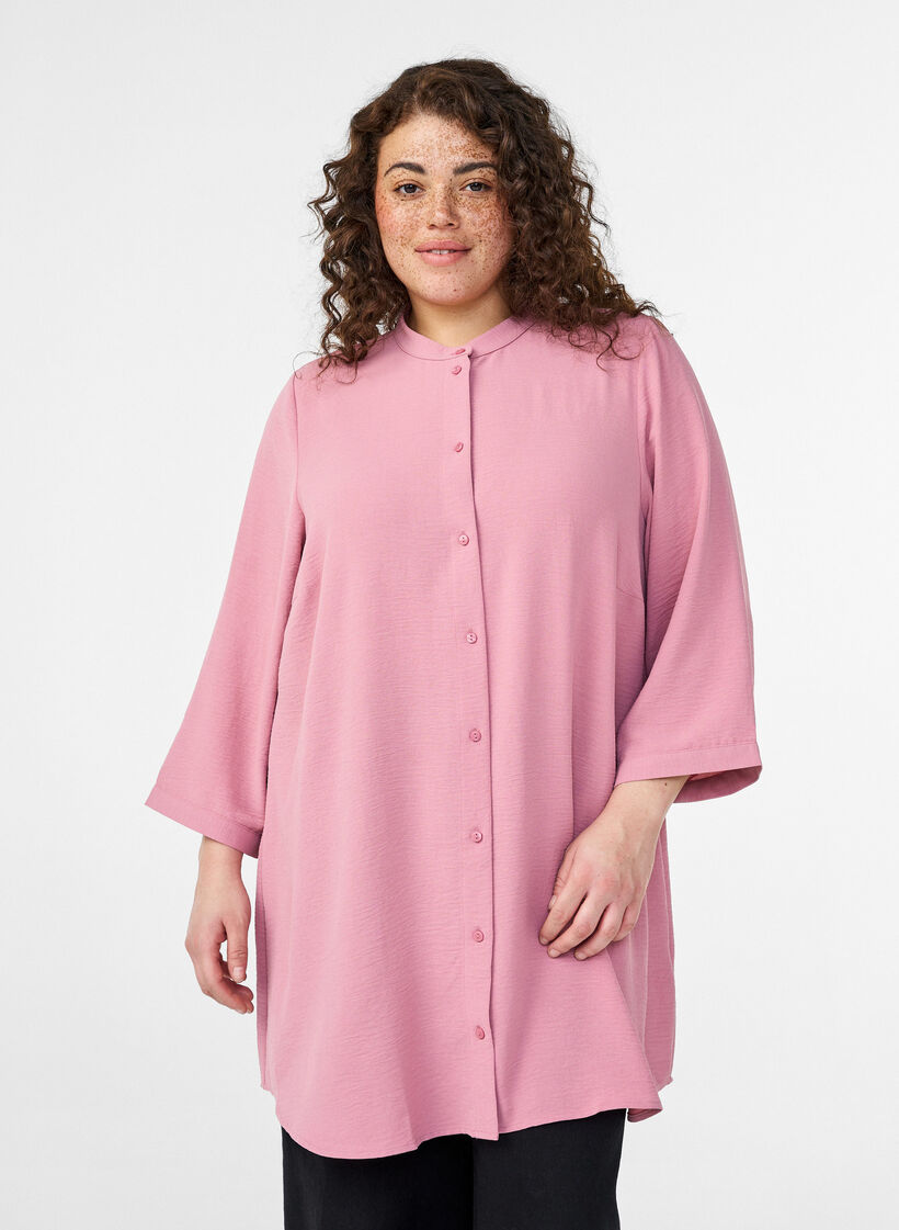 Tuniek met 3/4 mouwen, Roze, Model image number 0