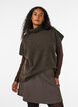Gebreide vest met col, Bruin, Model image number 0