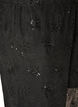 Broek met mesh en bloemenborduursel en pailletten, Zwart, Packshot image number 2