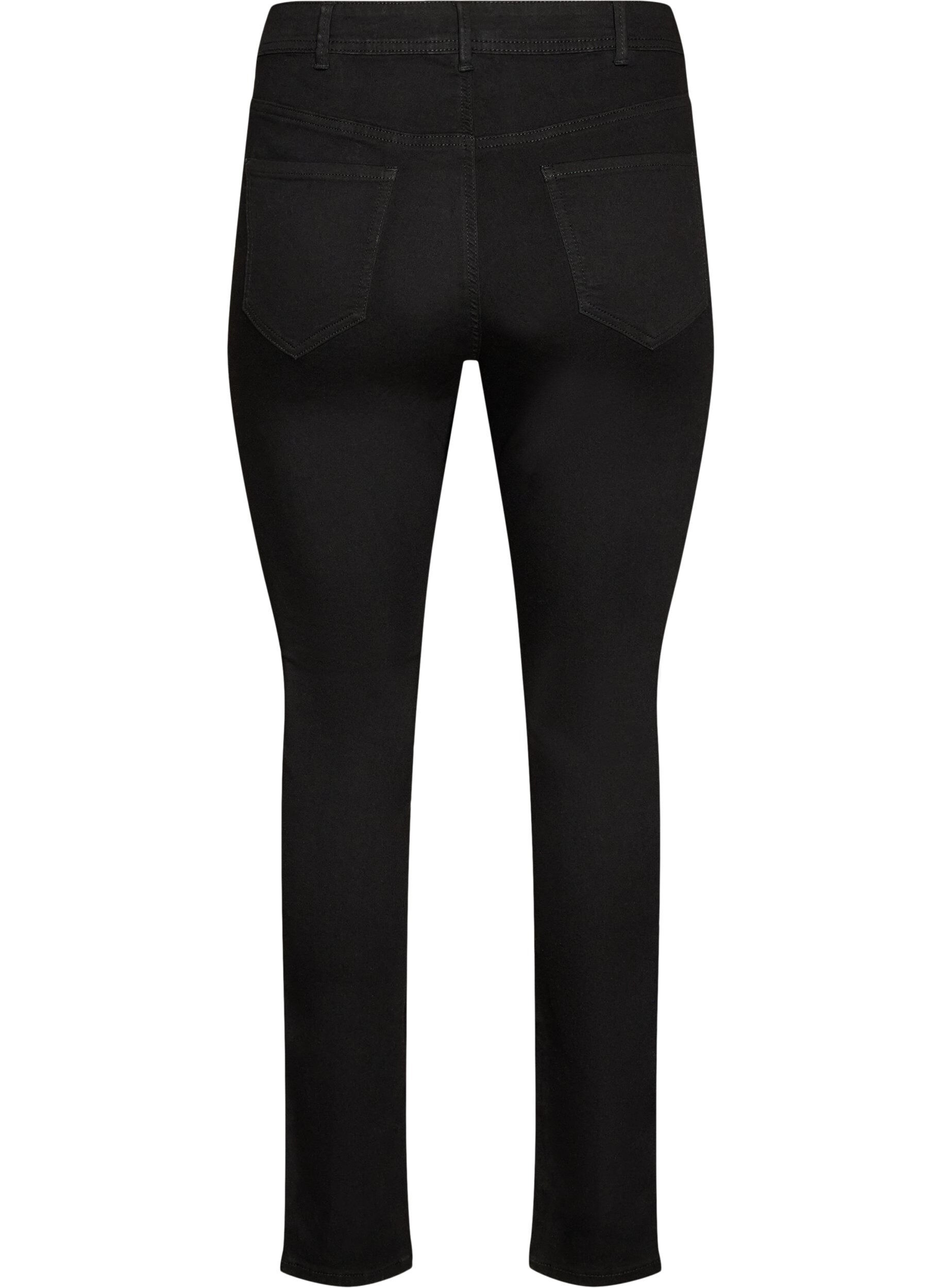 ZizziAmy super slim-fit jeans met hoge taille, Zwart, Packshot image number 1