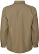 Shirt met klein ruitpatroon en strasstenen, Bruin, Packshot image number 1