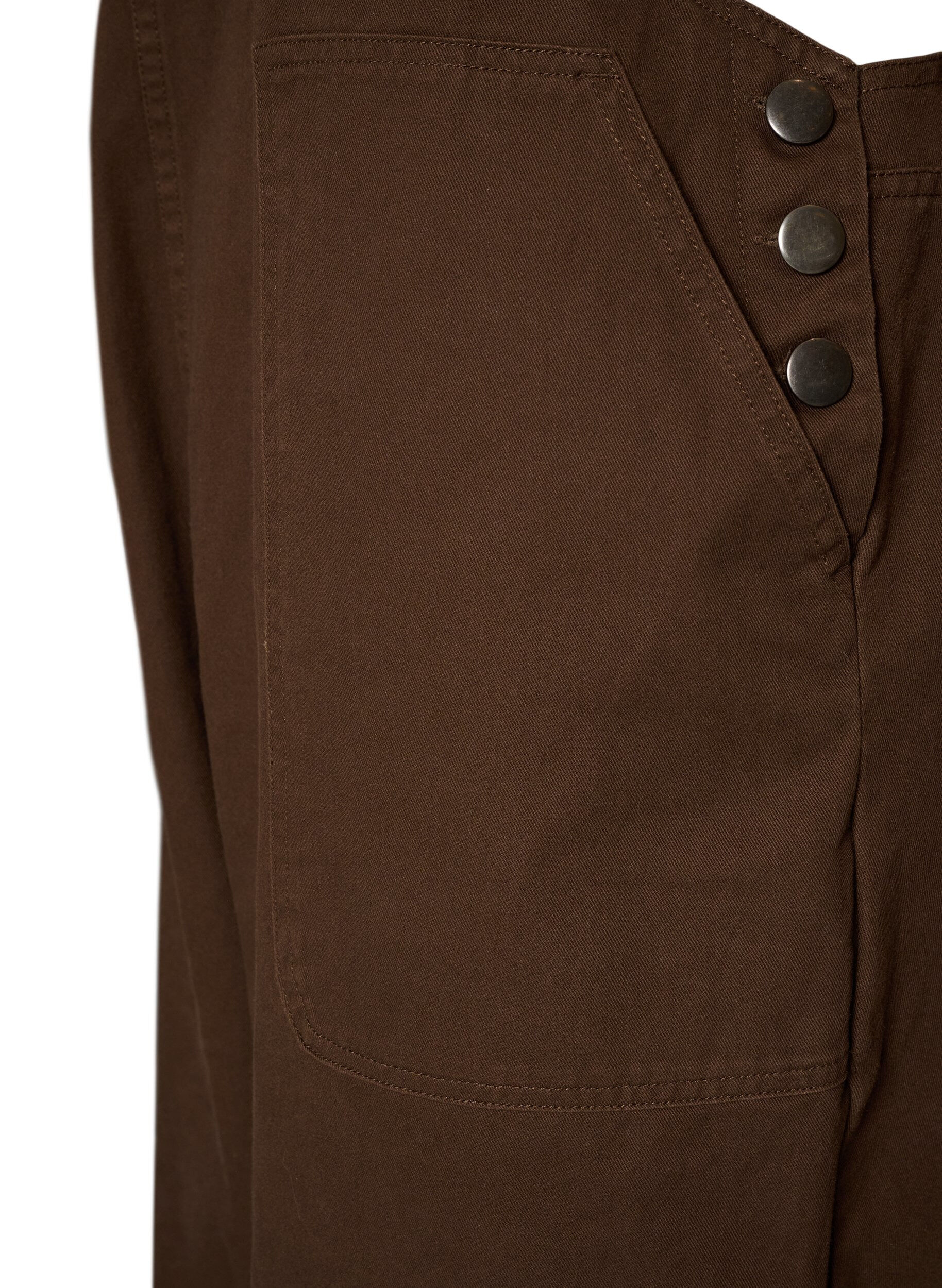 ZizziTuinbroek met balloneffect en verstelbare bandjes, Bruin, Packshot image number 3
