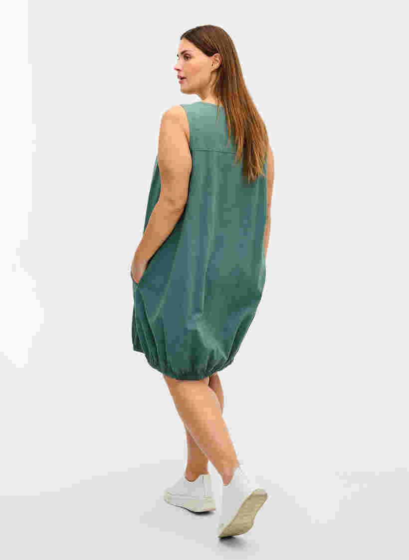 Mouwloze katoenen jurk, Sea Pine, Model image number 1