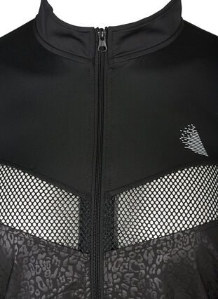Sportjas met ton-sur-ton patroon, Black, Packshot image number 2