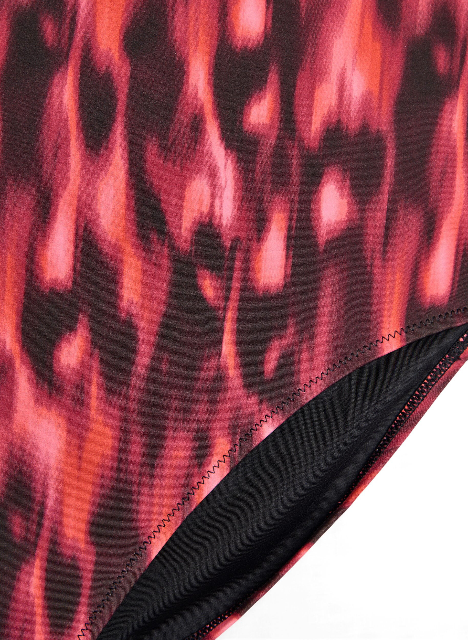 Zizzi Bikinibroekje met print en hoge taille, Rood, Packshot image number 2