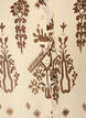 Jurk met ornamentprint en ruchekraag, Beige, Packshot image number 2