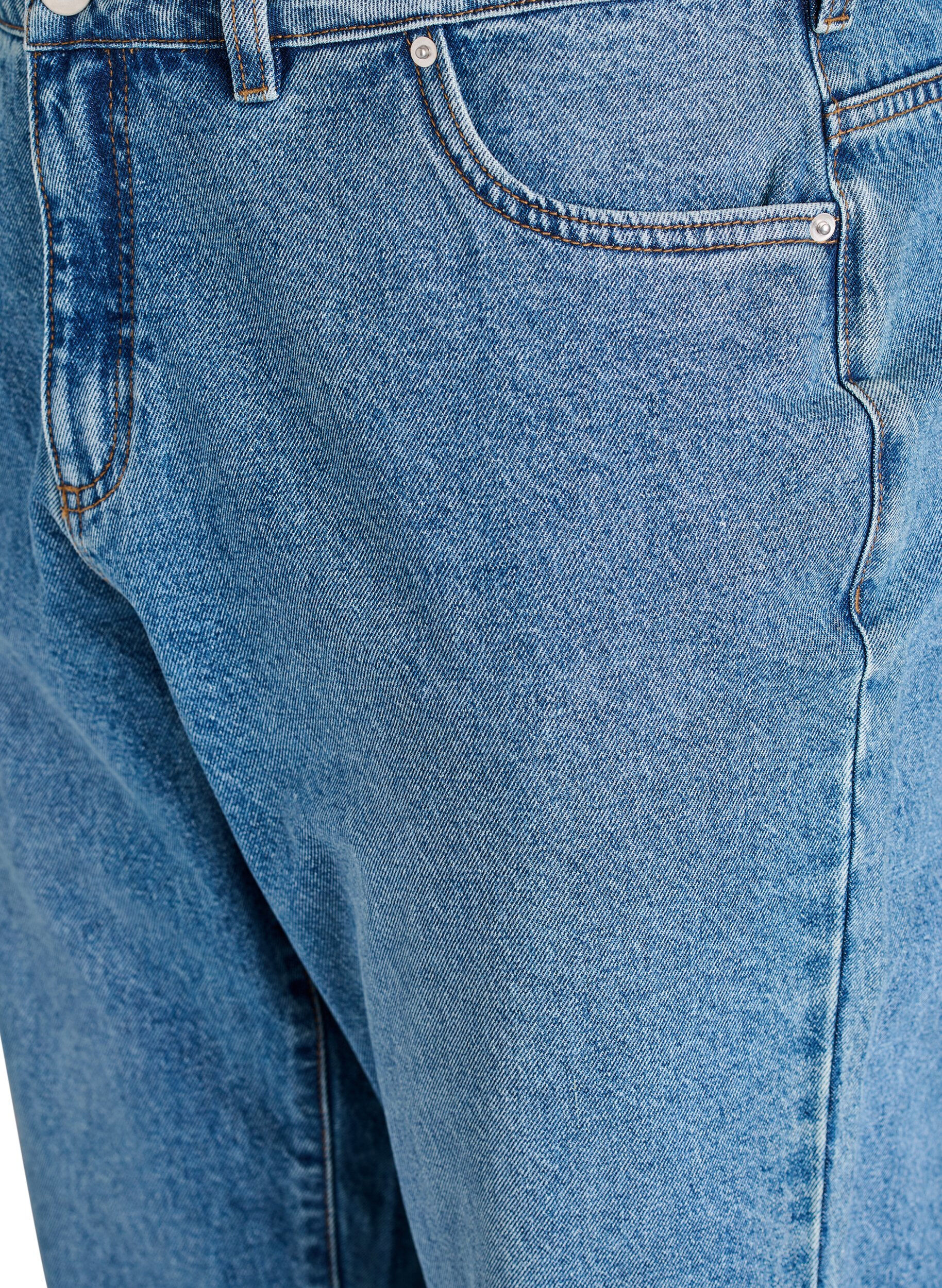 Zizzi Mille Mom Fit Jeans met hoge taille, Blauw, Packshot image number 2