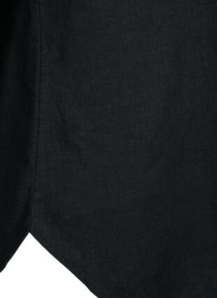 Lange shirt in linnen-viscose blend, Black, Packshot image number 3
