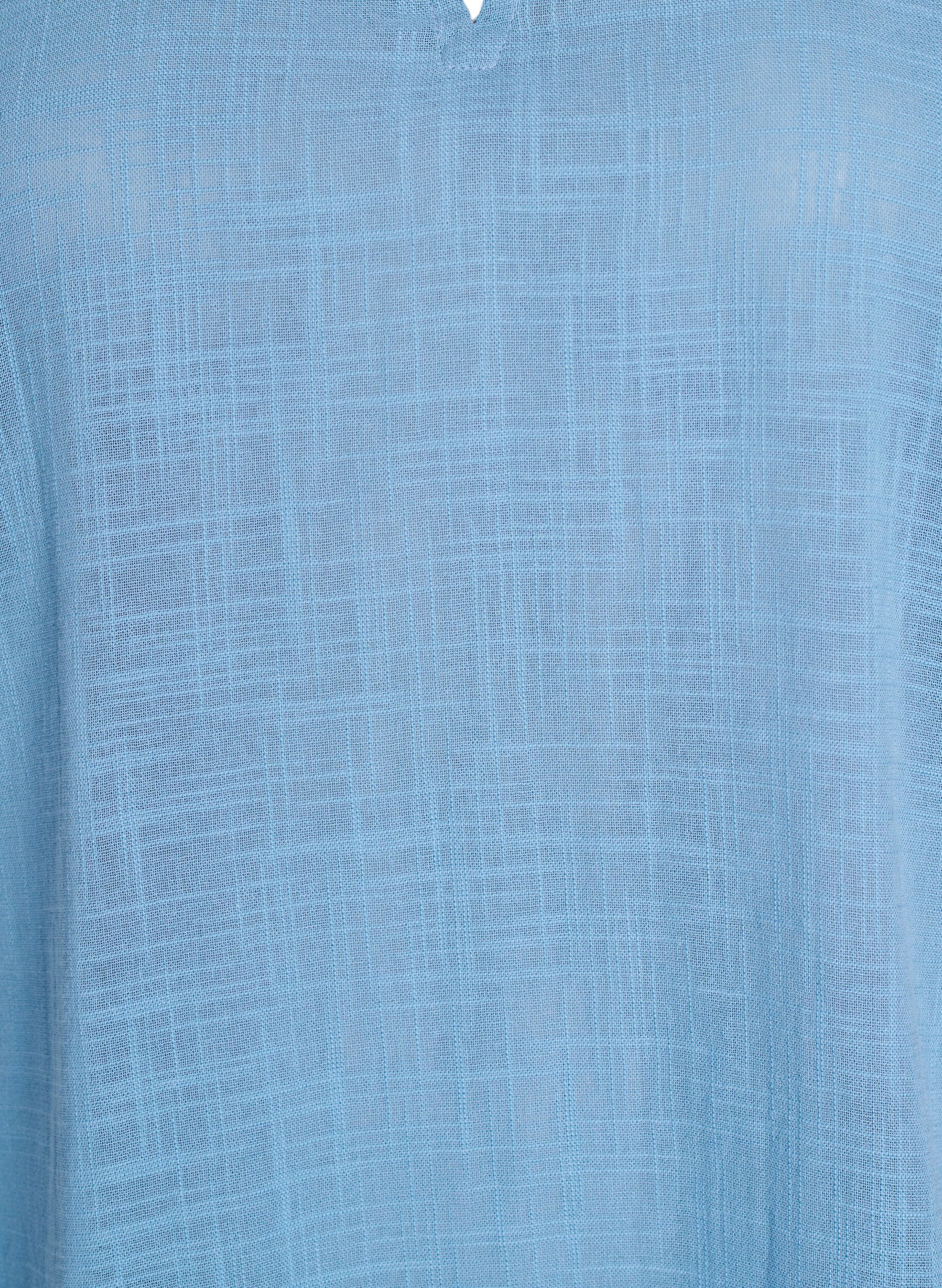 Zizzi Losse blouse met kapmouwen, Blauw, Packshot image number 2