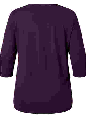 Trainingsblouse met 3/4-mouwen, Purple Pennant, Packshot image number 1