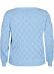 Pullover met gatenpatroon en boothals	, Blue Bell, Packshot image number 1