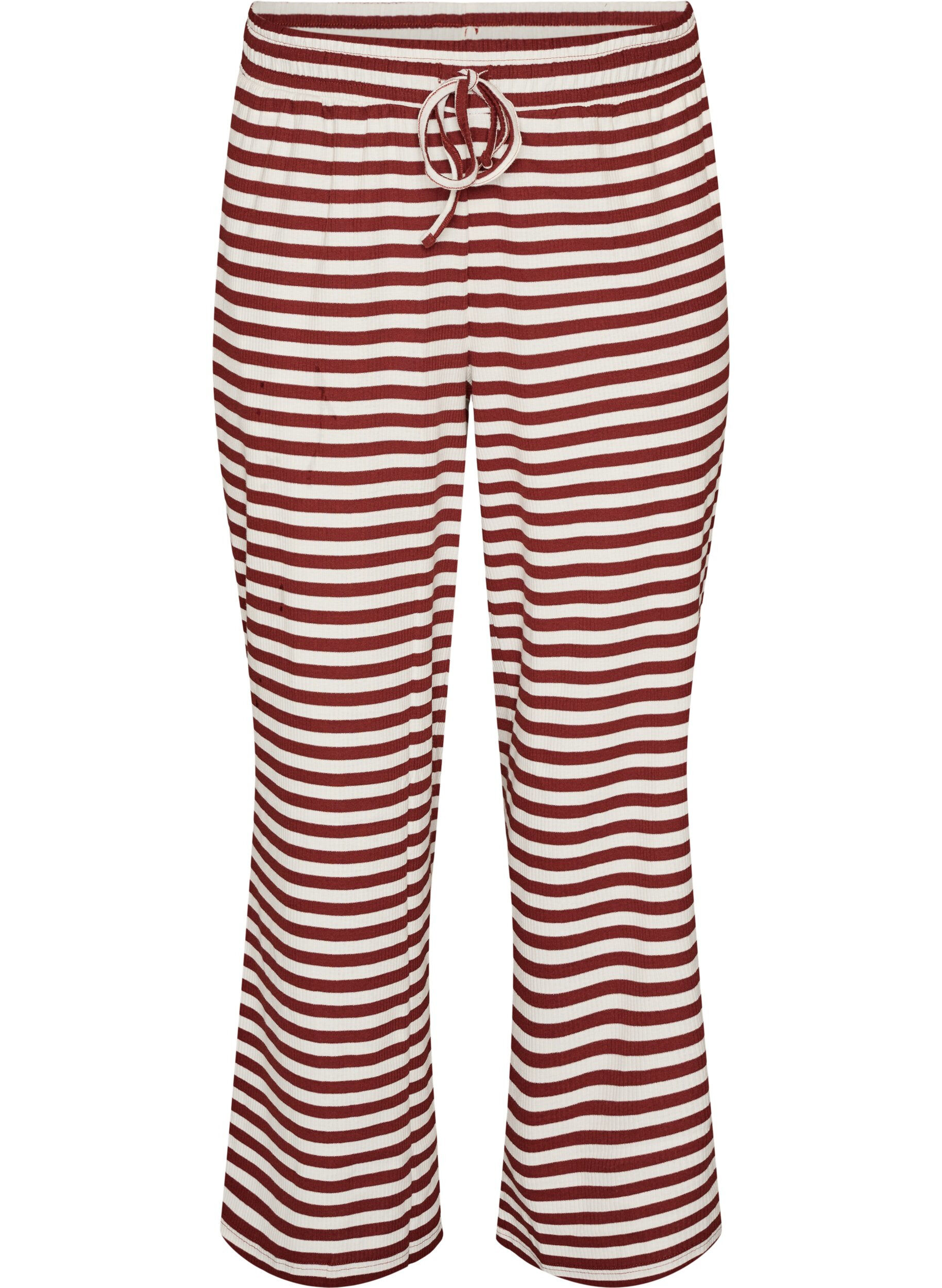 Gestreepte pyjamabroek met een high waist en wijde pijpen