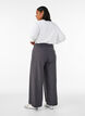 Op maat gemaakte broek met plooien en een strikceintuur, Grijs, Model image number 1