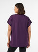 Effen gekleurd trainingsshirt, Paars, Model image number 2