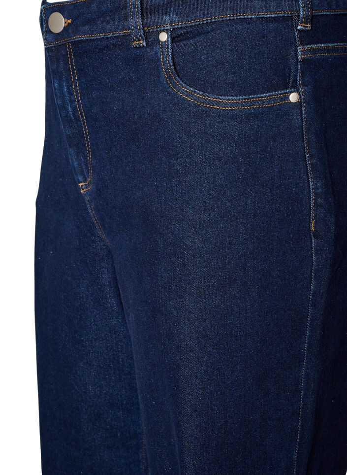 Myra jeans met hoge taille en wide fit, Blauw, Packshot image number 2