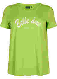 Katoenen t-shirt met opdruk, Lime Green w. Bella