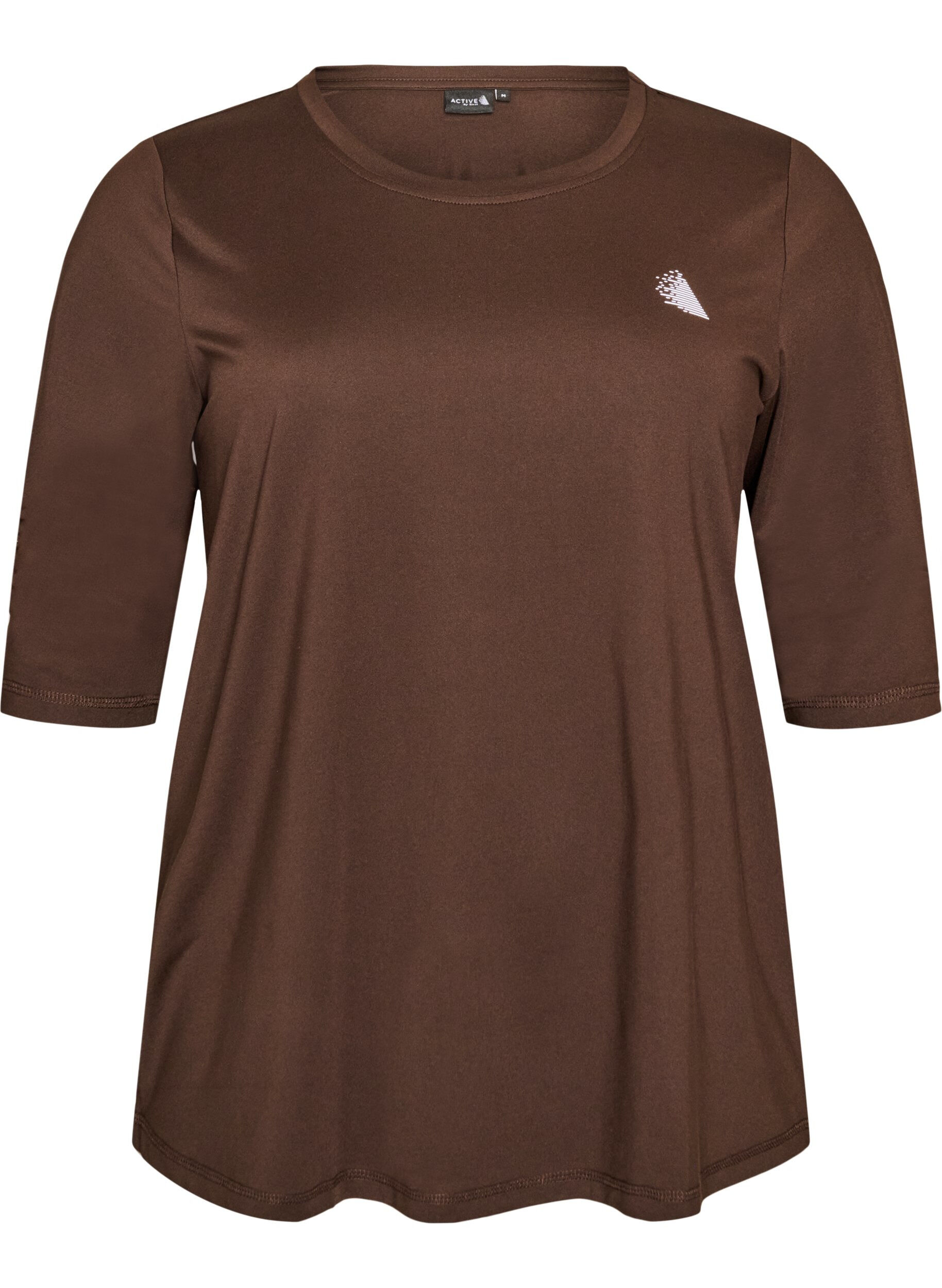 ZizziSporttop met 3/4 mouwen, Bruin, Packshot image number 0