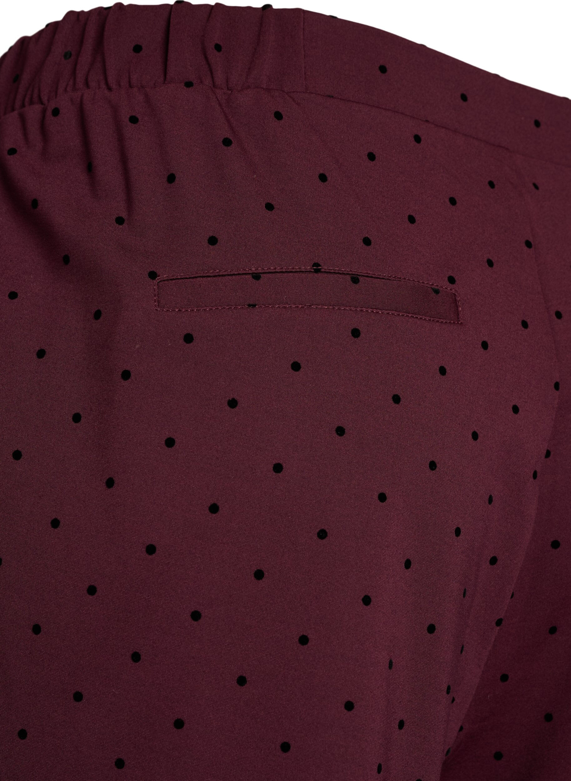 ZizziGespikkelde broek met een high waist en straight-fit pijpen, Rood, Packshot image number 3