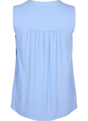 Mouwloze viscose blouse met gehaakt detail, Serenity, Packshot image number 1